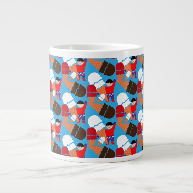 Vintag Retro Ice Jumbo-Tasse (Vorderseite)