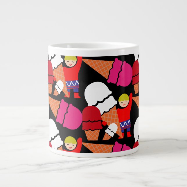 Vintag Retro Ice Jumbo-Tasse (Vorderseite)