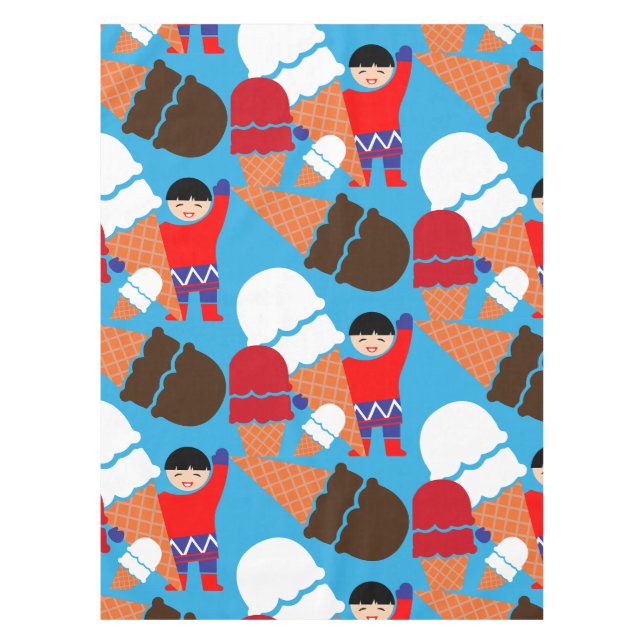 Vintag Retro Ice Tischdecke (Vorderseite)