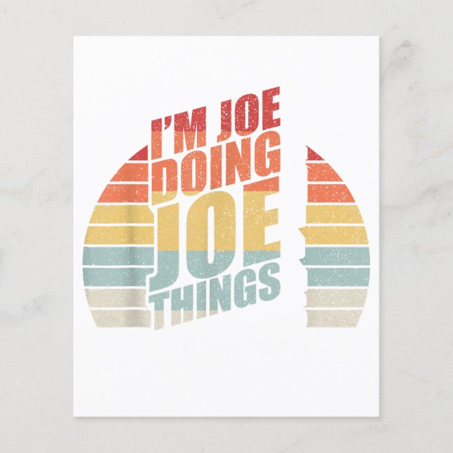 Vintag Retro Ich bin Joe Doing Joe Things (Vorderseite)