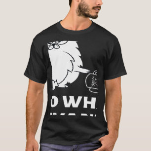 Vintag Retro Ich mache, was ich meine schwarze Kat T-Shirt