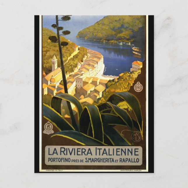 Vintag Retro Italien Reisen Postkarte (Vorderseite)