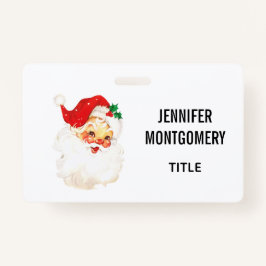 Vintag Retro Jolly Old Santa Claus Weihnachten Ausweis