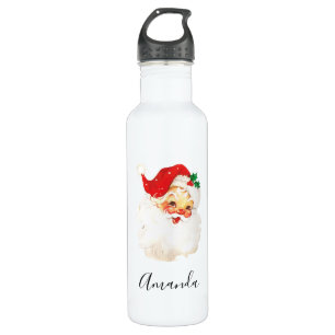 Vintag Retro Jolly Old Santa Claus Weihnachten Edelstahlflasche