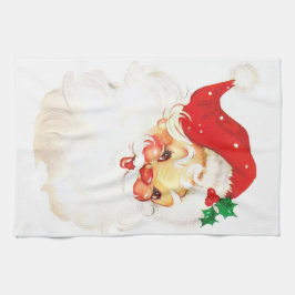 Vintag Retro Jolly Old Santa Claus Weihnachten Geschirrtuch
