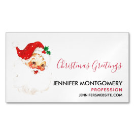 Vintag Retro Jolly Old Santa Claus Weihnachten Magnetische Visitenkarte