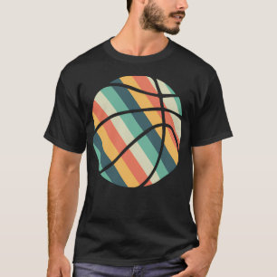 Vintag Retro Jugendstil Basketball T-Shirt