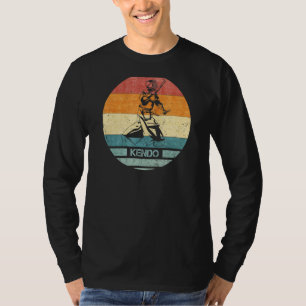 Vintag Retro Kendo Aikido Shinai Schwert Silhouett T-Shirt
