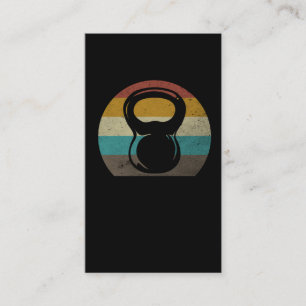 Vintag Retro Kettlebell Gym Workout Visitenkarte