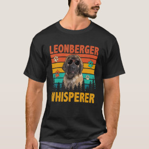 Vintag Retro Leonberger Whisperer Dog Sonnenbrille T-Shirt