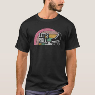 Vintag Retro Let's Roll Funny Roller Skate Girl T-Shirt