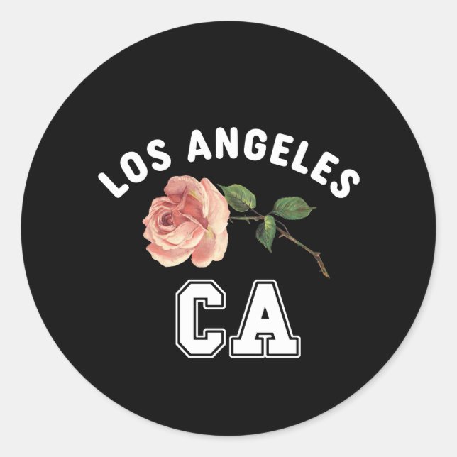 Vintag Retro Los Angeles Runder Aufkleber (Vorderseite)