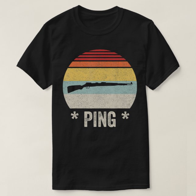 Vintag Retro M1 Garand Ping T-Shirt (Design vorne)