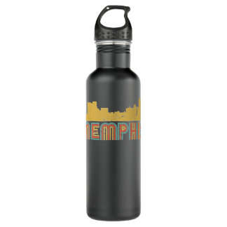 Vintag Retro Memphis Tennessee Skyline Edelstahlflasche
