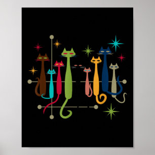 Vintag Retro Mitte des Jahrhunderts Moderne Look K Poster