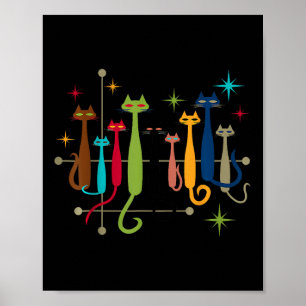 Vintag Retro Mitte des Jahrhunderts Moderne Look K Poster