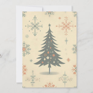 Vintag/Retro Moderne Weihnachten/Winter Feiertagskarte