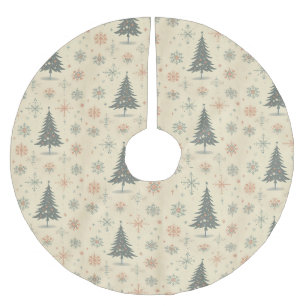 Vintag/Retro Moderne Weihnachten/Winter Polyester Weihnachtsbaumdecke
