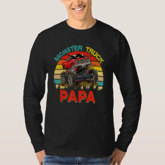 Vintag Retro Monster Truck Papa Driver Vater T-Shirt