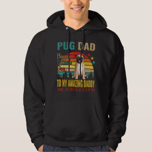 Vintag Retro Mops Vater Frohe Vatertag zu meinem A Hoodie