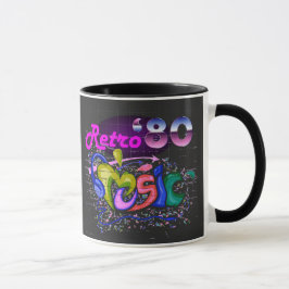 Vintag Retro Music Party Tasse