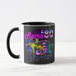 Vintag Retro Music Party Tasse