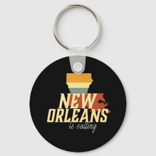 Vintag Retro New Orleans Louisiana USA Stadtplan Schlüsselanhänger