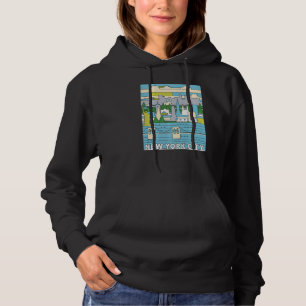 Vintag Retro New York City Skyline NY Manhattan Hoodie