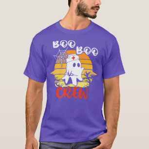 Vintag Retro Niedlich Boo Boo Crew Nurse Halloween T-Shirt