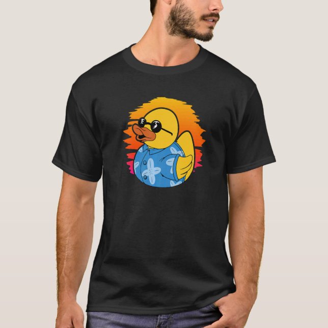 Vintag Retro Niedliche Gummiente T-Shirt (Vorderseite)