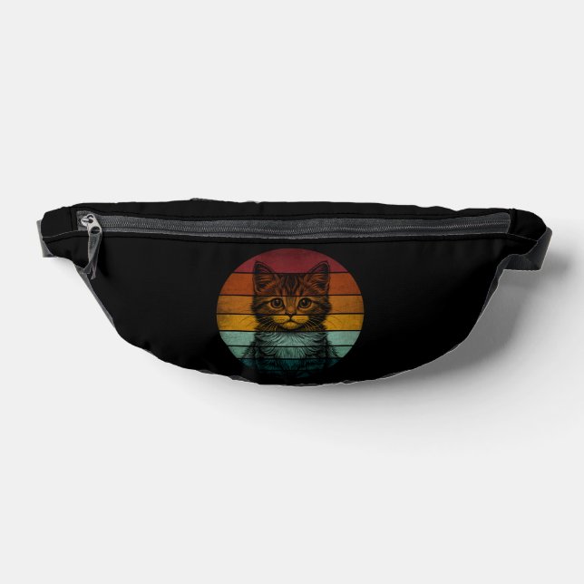 Vintag Retro Niedliche Katze Bauchtasche (Ablage )