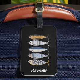 Vintag Retro Not Sardine, Custom Fisherman Gepäckanhänger