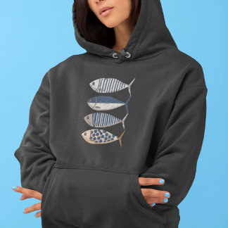 Vintag Retro Not Sardine, Custom Fisherman Hoodie