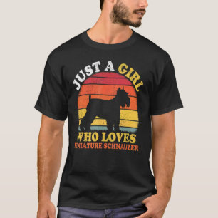 Vintag Retro Nur ein Mädchen, das Lieben Miniatur T-Shirt