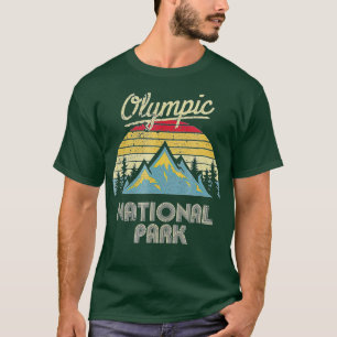 Vintag Retro Olympischer Nationalpark  T-Shirt