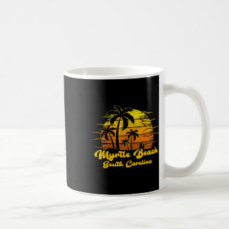 Vintag Retro Palm Tree Sunset South Carolina Myrt Kaffeetasse