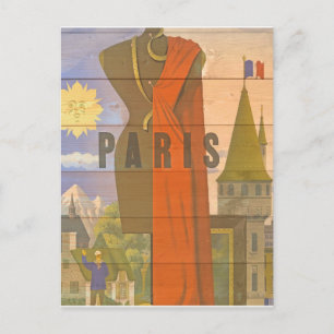 Vintag Retro Paris Tourismus Postkarte