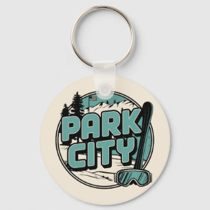 Vintag Retro Park Stadt Utah Gaben Schlüsselanhänger