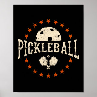 Vintag Retro Pickleball Poster