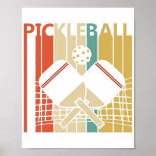 Vintag Retro Pickleball Poster