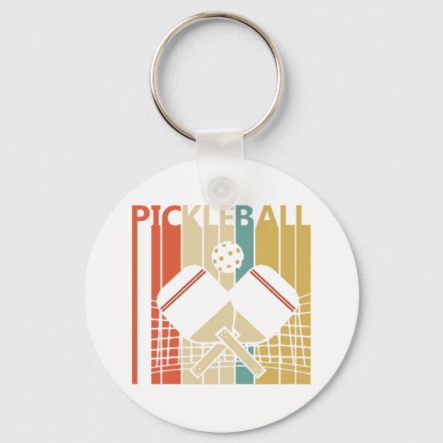 Vintag Retro Pickleball Schlüsselanhänger (Vorderseite)