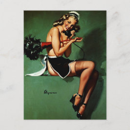Vintag Retro Pinup Postkarte