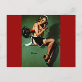 Vintag Retro Pinup Postkarte