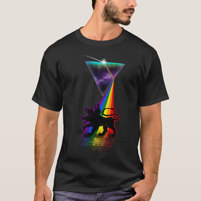 Vintag Retro Prism Cerberus T-Shirt (Vorderseite)