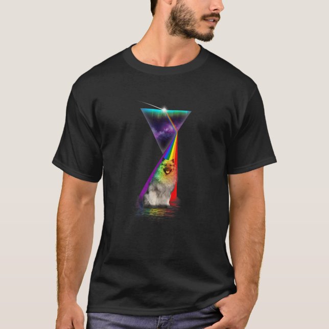 Vintag Retro Prism Keeshond T-Shirt (Vorderseite)
