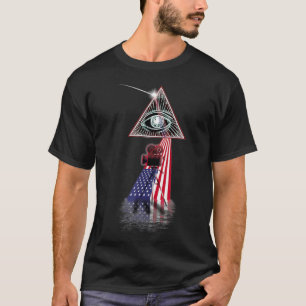 Vintag Retro Prism US Flag Film Maker T-Shirt