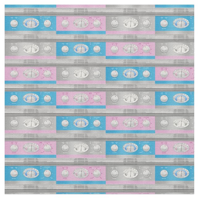 Vintag Retro Radio Nostalgie Stoff (Nahaufnahme)