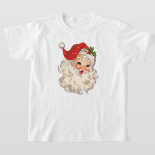 Vintag Retro Red Santa Unisex Kinder T - Shirt