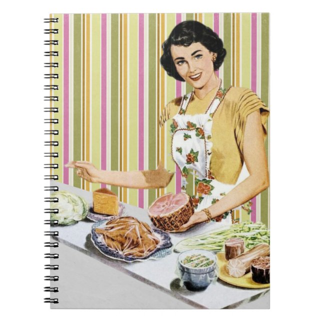 Vintag, Retro Rezeptbuch Notizblock (Vorderseite)