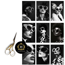 Vintag Retro Rock Star Glam Collage Decoupage Seidenpapier